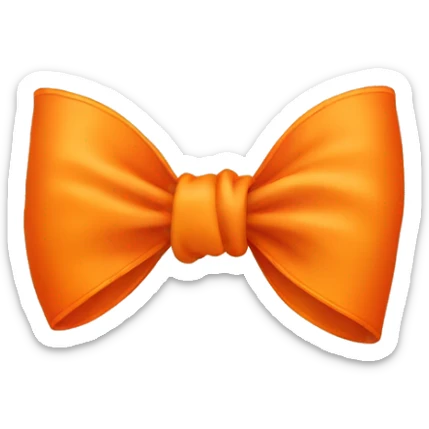 Orange bow sticker