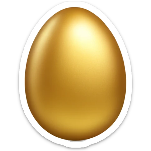 gold easter egg sticker