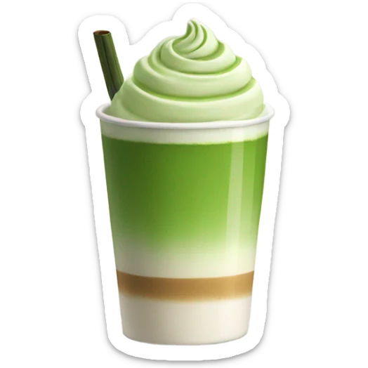Matcha latte sticker