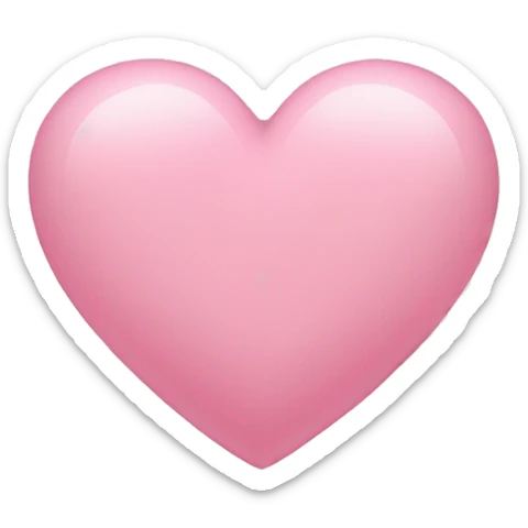 Light pink heart sticker