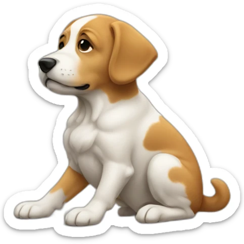 praying dog sticker