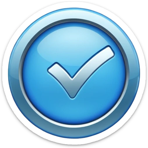 Quiero el logo de verificación de tiktok pero redondo y en vez del logo de tiktok pon un chulo  sticker