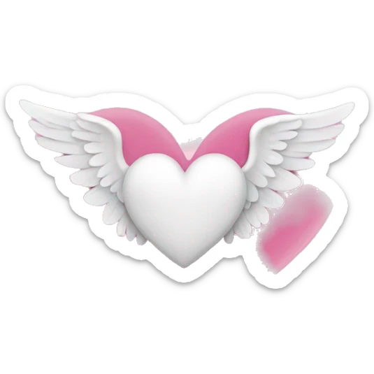 heart with angel wings sticker