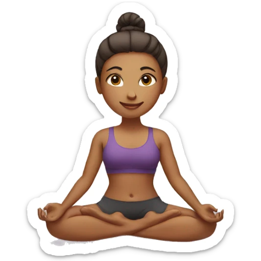 Yoga girl sticker