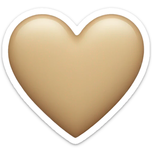 Beige heart  sticker
