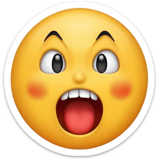 Screaming emoji sticker