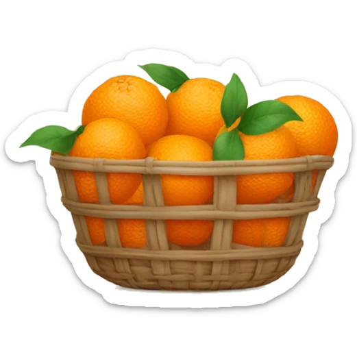 Orange in basket  sticker