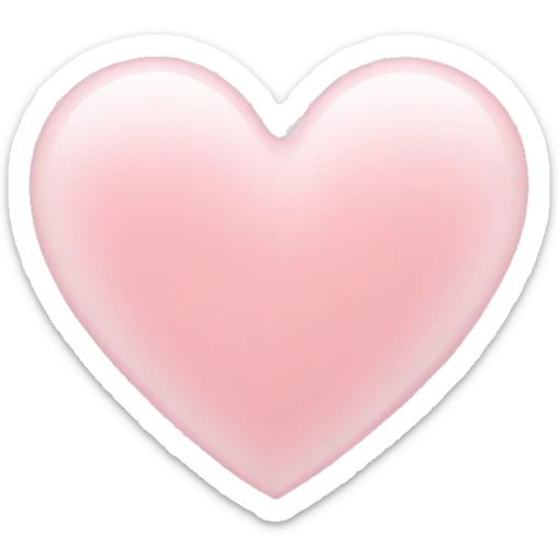 light pink heart sticker