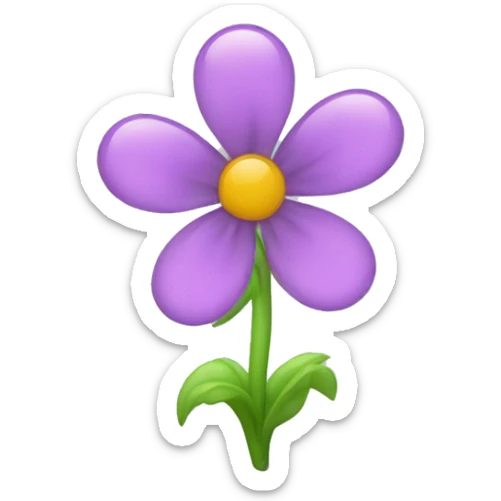 Glass flower  sticker