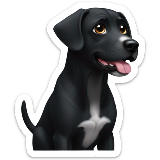 perro negro sticker