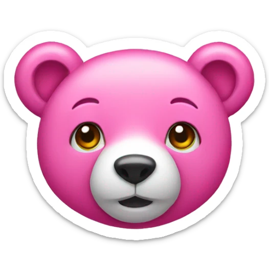 pink bear sticker