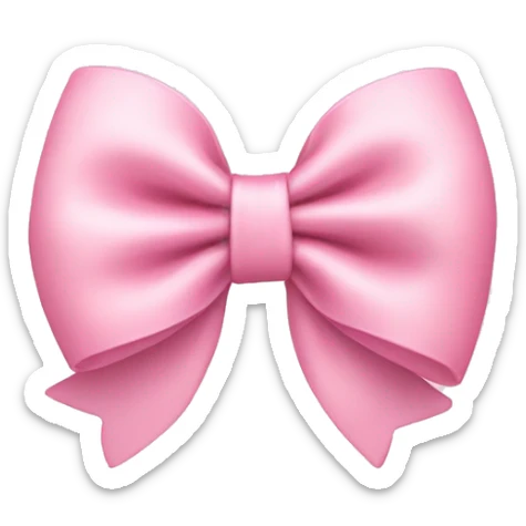 Baby pink bow sticker