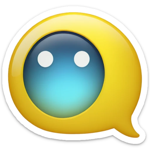 chat icon bubble yellow sticker