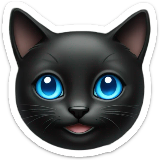 a black cat with blue eyes smiles and holds a lot of dollars sticker