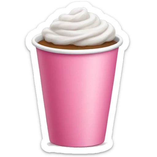 Pink cup sticker
