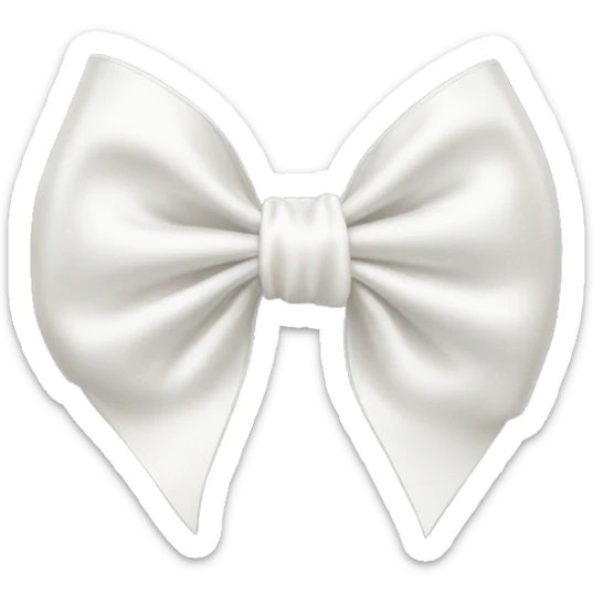 white satin bow sticker