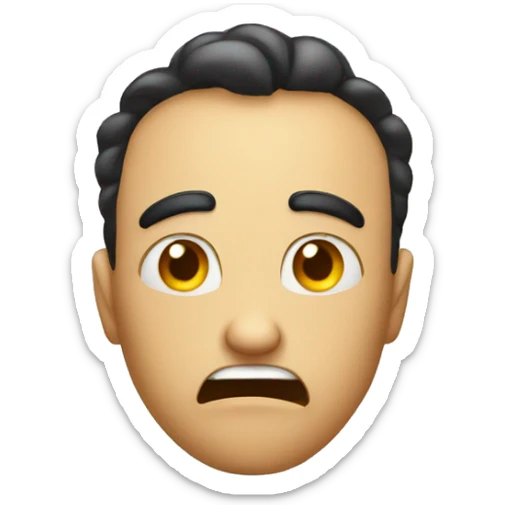  a firous emoji hiding all of its anger inside it with a sideeye full of hate sticker