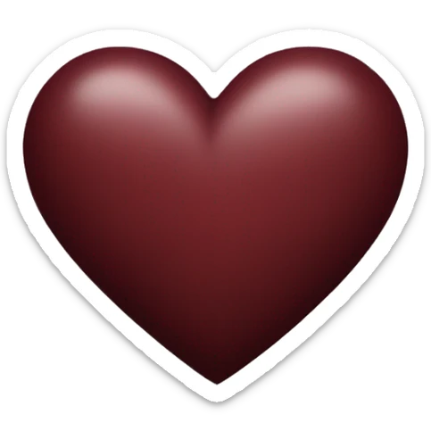 dark red heart sticker