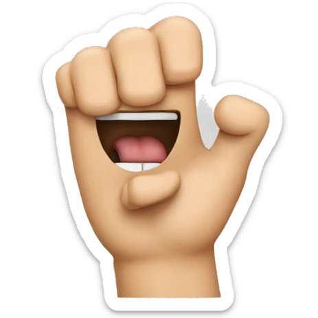 create an emoji with your index finger in front of your mouth, saying nothing sticker