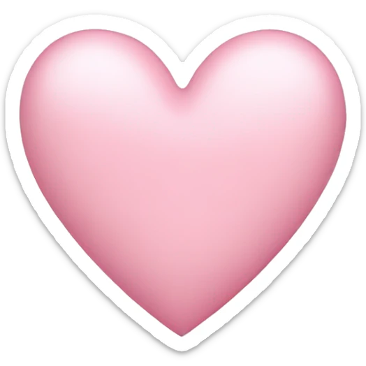 light pink heart  sticker