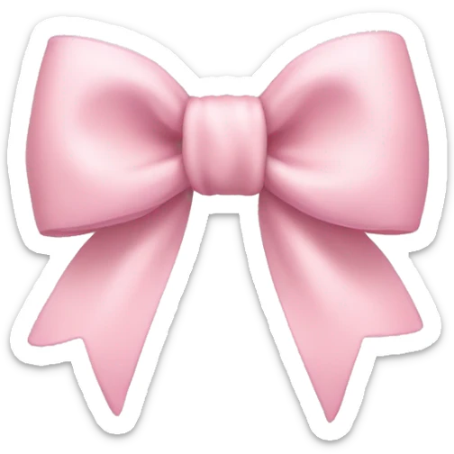 light pink bow sticker