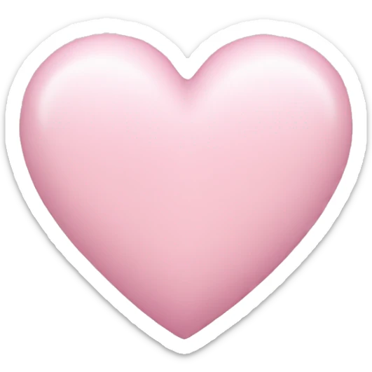 Light pink heart sticker