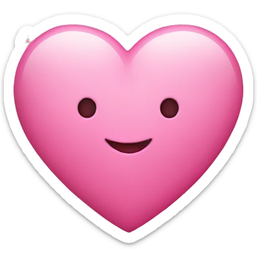 pink heart  sticker