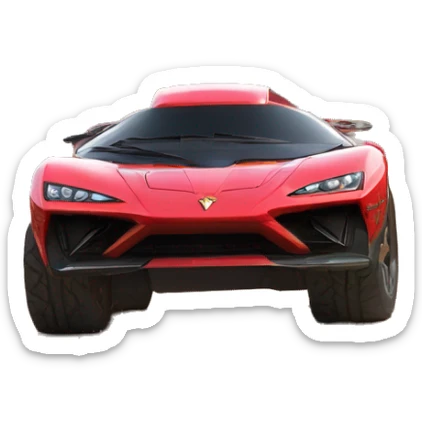 Side view Wonder woman’s feminine appearance offroad capable long-travel suspension 4x4 hypercar  sticker