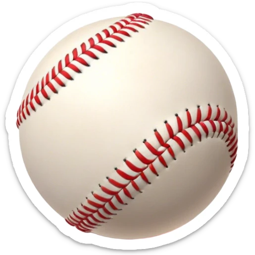 Cinematic Realistic Baseball Scene Emoji, depicted as an action-packed moment of a baseball in play with dynamic motion blur and crisp detailed textures, rendered with vibrant nostalgic lighting that captures the spirit of America's favorite pastime. sticker