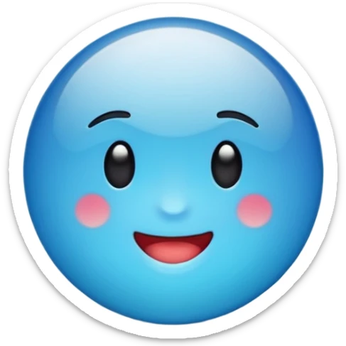 Emoji de verificación azul de tik tok pero que no salga la puntita de la verificación de la tilde que salga todo redondo  sticker