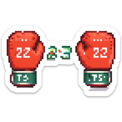 боксерские перчатки с надписью "23", no background sticker