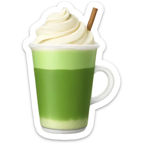 Matcha latte sticker
