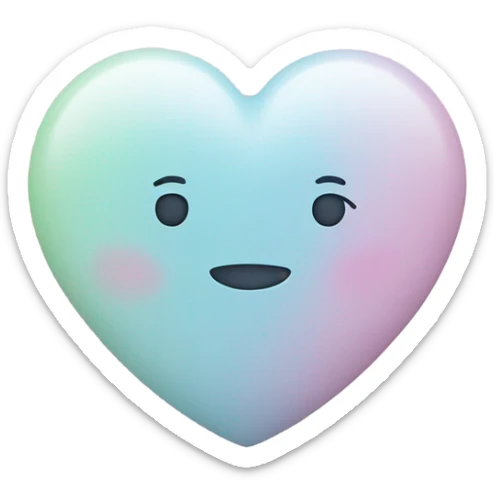 Pastel heart sticker