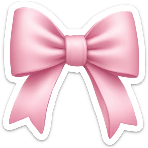 light pink bow on light pink bow sticker