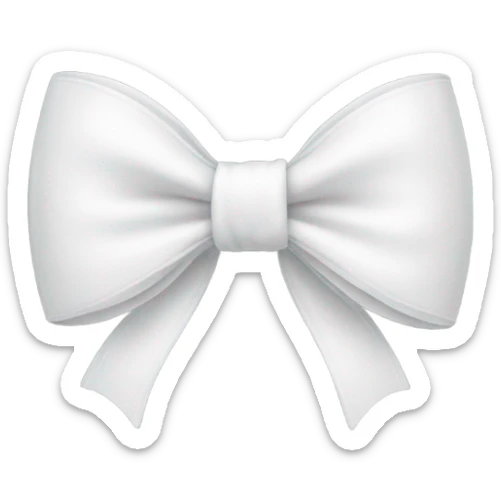 White bow  sticker