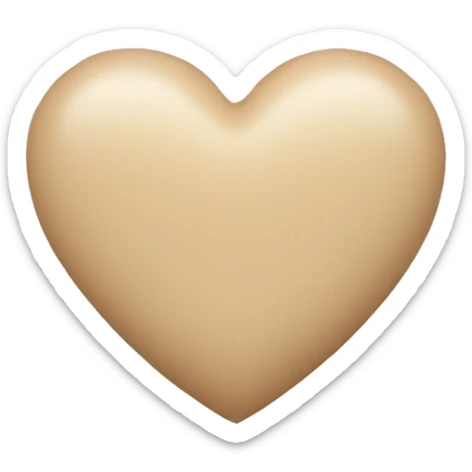 beige heart sticker