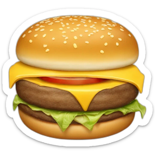 A burger with 3 meat patties and 3 slices of cheese only sticker