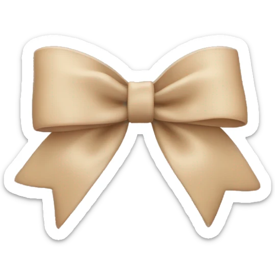 Beige bow sticker