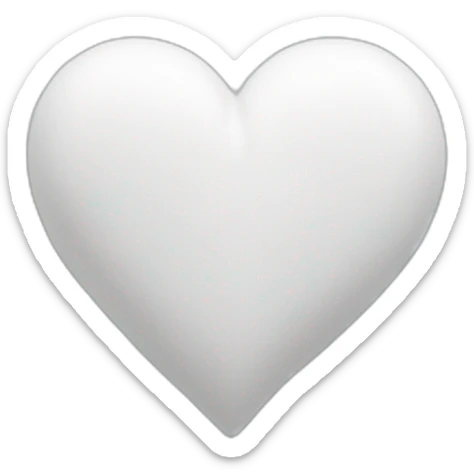white heart sticker