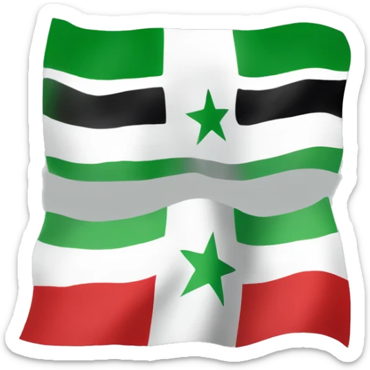 Green syrian flag (switch the places of the red and green) sticker