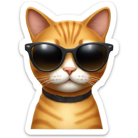 Cat with sunglasses sticker