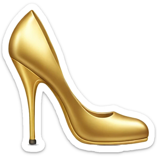 gold high heel sticker