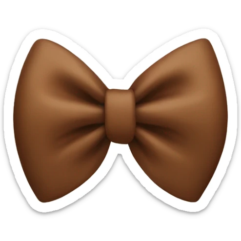 brown bow  sticker