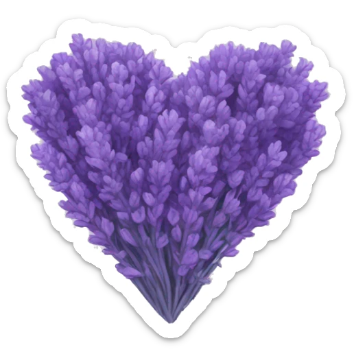 Lavender heart sticker
