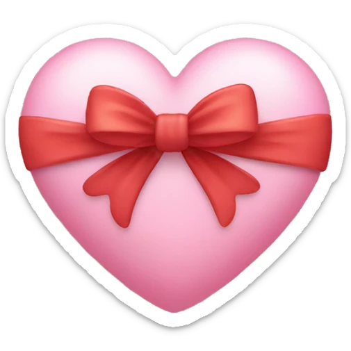 heart with a bow sticker