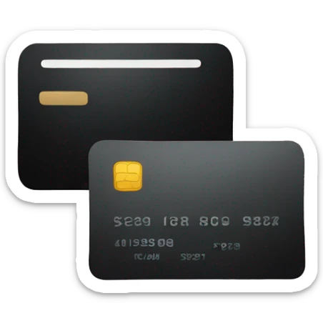 black credit card sticker