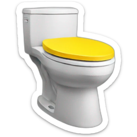 yellow toilet sticker