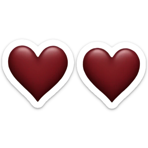 dark red heart sticker