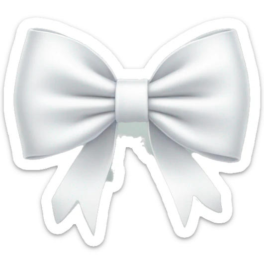 White bow sticker