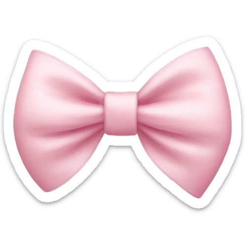 light pink bow sticker